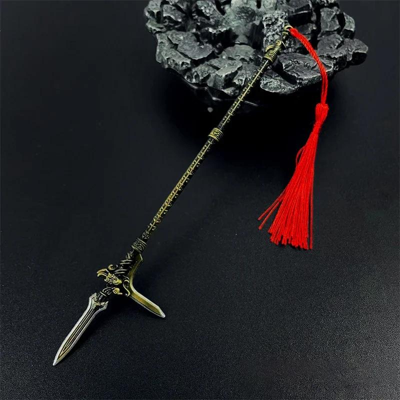 Retro Chinese Cosplay Fake Sword, Mini Katana Weapon, Decoration Swords Prop, Metal Miniature Toy Knifes