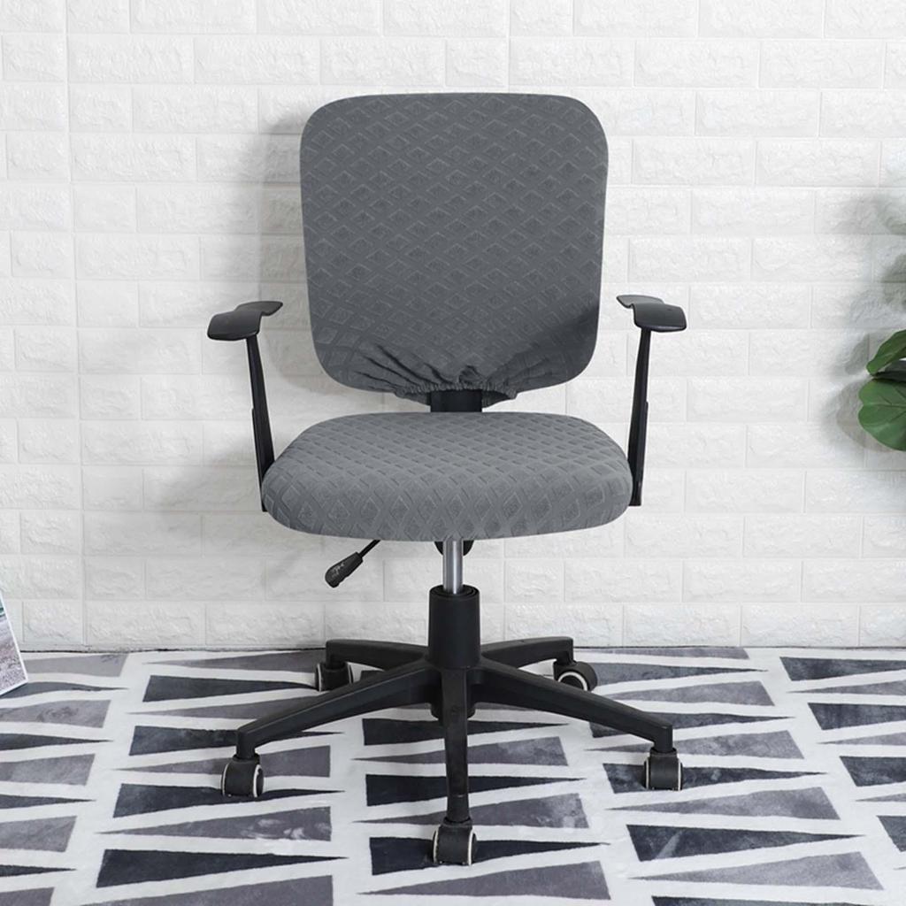 Split Office Chair Cover Waterproof Dustproof Removable Elastic Stretch Chair Slipcovers Washable Oilproof Computer Chair Cover