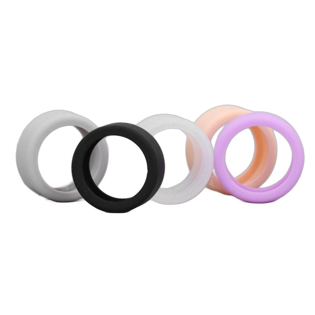 5pcs Smart Ring Cover Silicone Elastic Anti Scratch Smart Ring Protector for Daily Use Black White Gray Pink Purple