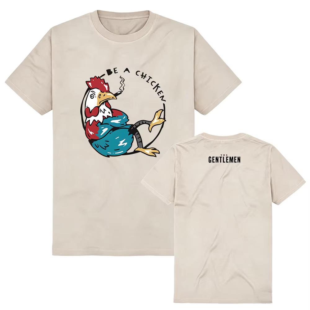 2026 Hot Sale The Gentleman Funny Cartoon Rooster Graphic T-shirt Y2K Men Women Gothic Harajuku T-shirt Print Crew Neck Lightweight Casual T Shirt