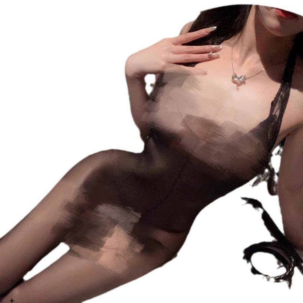 Domila Sex Stockings Women's Sexy Open Crotch Hollow One-piece Socks Transparent One-piece Socks Net Clothes