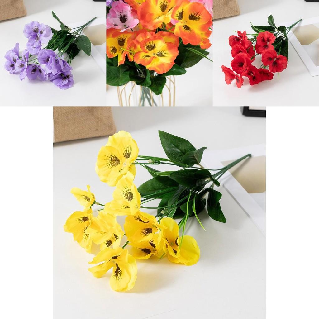 Realistic Fake Pansy Flower With Multiple Colors For House Embellishment And Photography Sessions