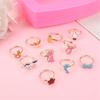 36pcs Adjustable Kids Rings Set Colorful Alloy Rings Fashionable Jewelry for Girls Dress Up Parties and Imaginative Play