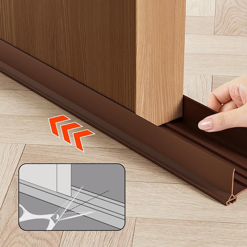 1PC Weather Stripping Door Seal Strip with Brush Anti-Cold Dustproof Insect Againest Sealing Strip Door Draft Gap Filler