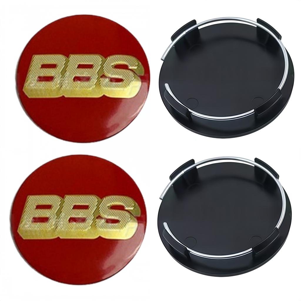 4 Pezzi 65mm Emblema Logo BBS Distintivo Tappi Centrali Ruota Auto Copriruota Cerchioni Coprimozzo Auto