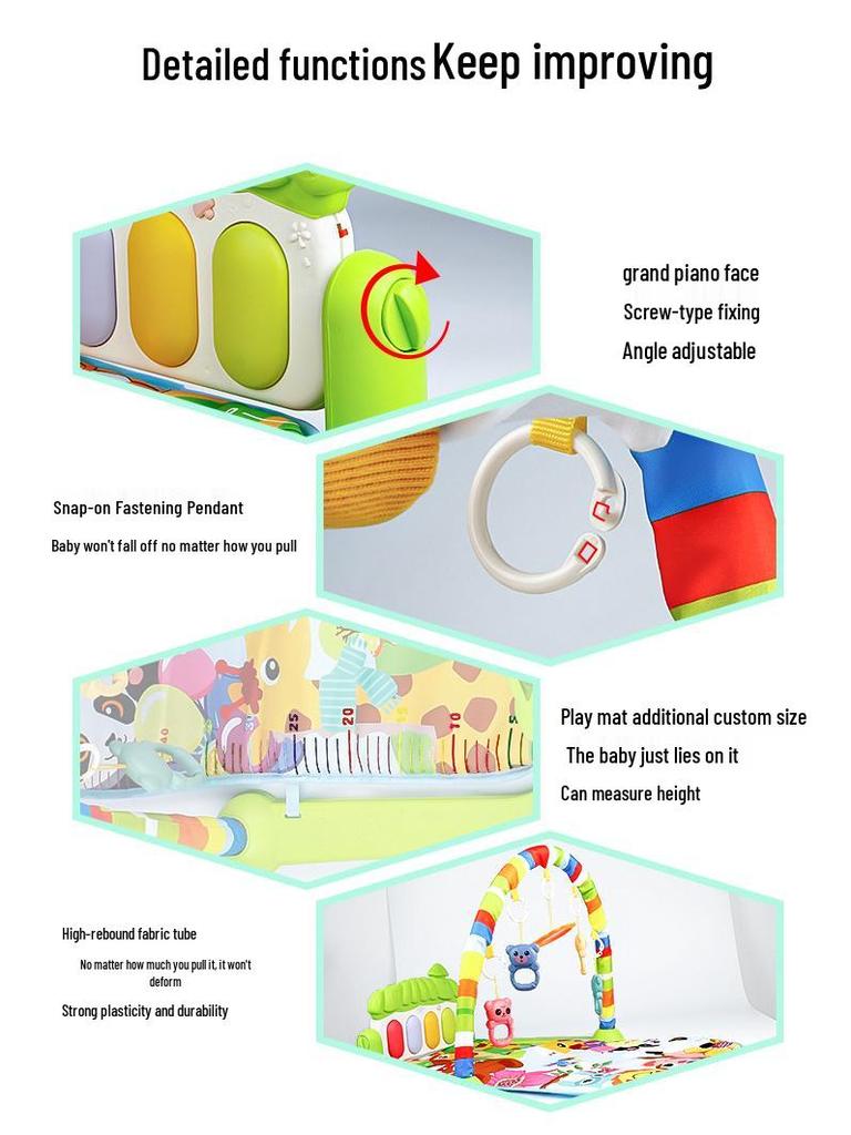 Infant Music Fitness Play Mat with Pedal Piano: 0-3 Years