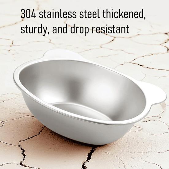 Elevated Pet Bowl Stainless Steel Raised Cat Bowl Tilted Pet Bowl with Removable Stand Cute Ears for Cats Dogs Neck