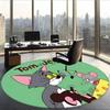 Tom And Jerry (37) Round Office Rug Decorative Floor Rug for Office Bedroom Living Room and Home Space