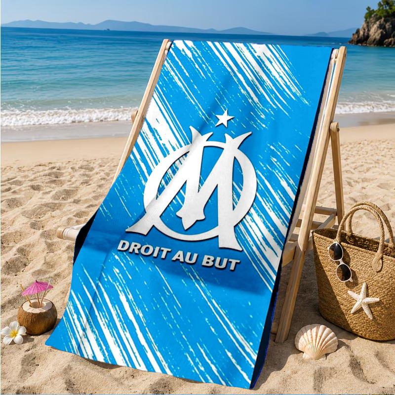 Flame Logo Design Printed Microfiber Beach Towel, Soft And Absorbent, Quick-Dry, Ideal for Summer Travel, Beach Essential, Swimming Pool