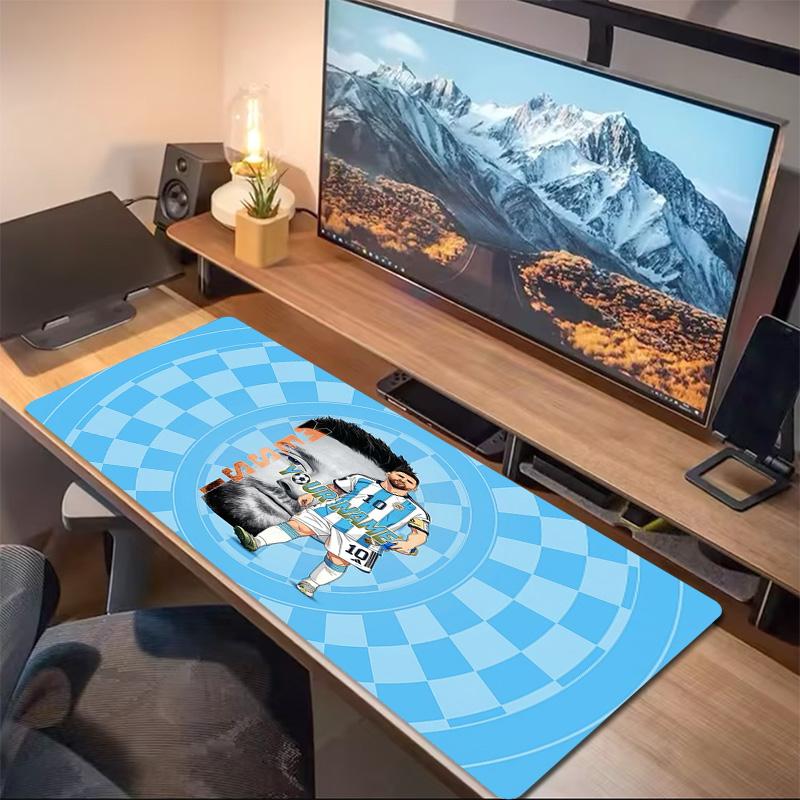 Messi Custom Name Large Size Mouse Pad Large Gaming Table Cushion Nonslip Laptop Tablet Big Mousepad Xxl Mat Mini Pc Playmat With Lock Edge Custom Nam