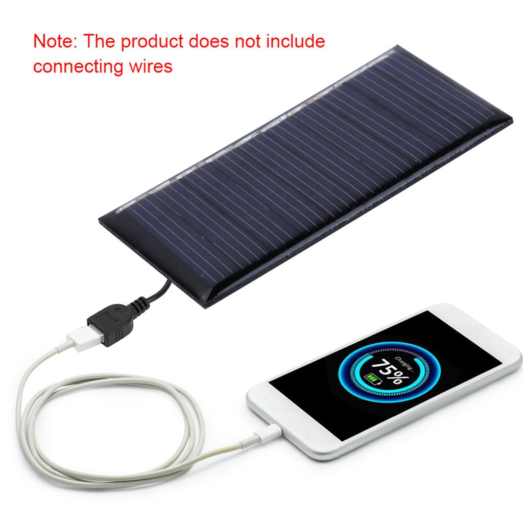 50MA 5V Mini Solar Panel Battery Charger Polycrystalline Silicon Outdoor Charging Power Supply