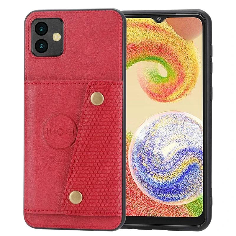 Leather Cover For Samsung Galaxy S25 Edge S24 A05 A05S A06 A15 A16 A25 A26 A33 A34 A35 A36 A53 A54 A55 A56 Card Slots Phone Case
