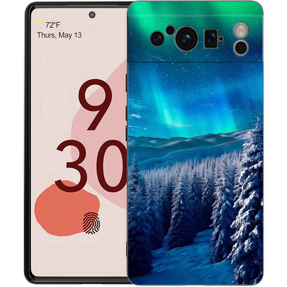 Beautiful northern lights Phone Case For Google Pixel 9 8 7 6 Pro XL 8A 7A 6A TPU Shell Soft Shockproof Black Cover