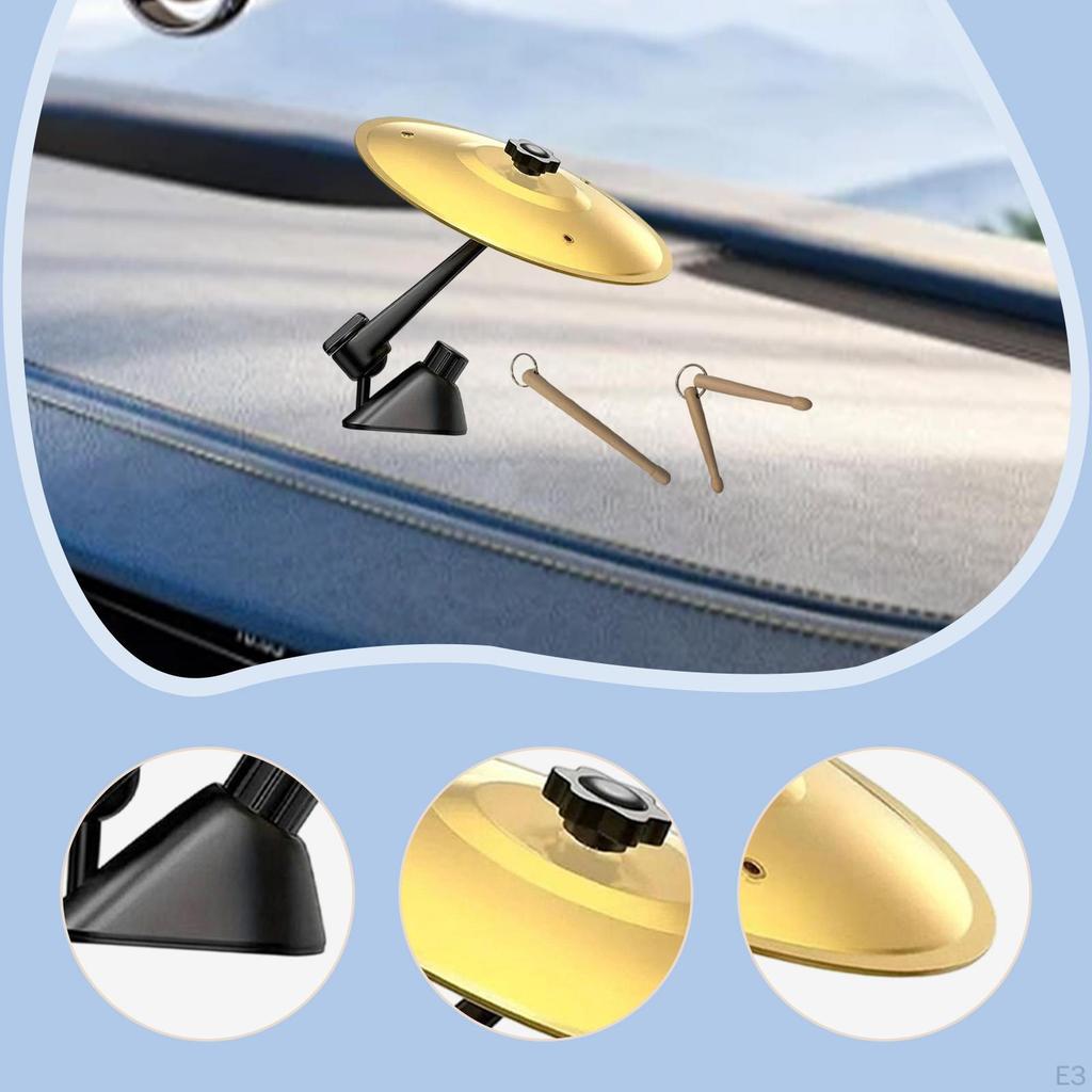 Car Cymbal for Air Vent Crash Fun Fits Most Vehicles Mini Symbol Drum