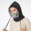Trendy Hat Female Korean Hooded Warm Balaclava Hat Scarf Dual-purpose Winter Down Hat