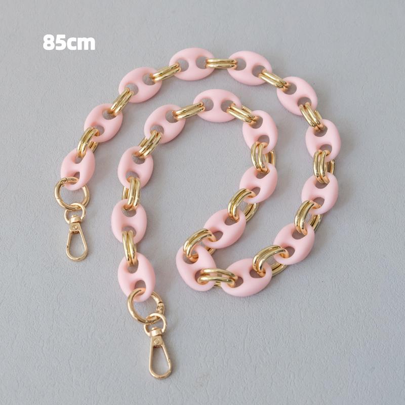 New Fashion Woman Bag Accessory Detachable Candy Matte Acrylic Chain Cute Acrylic Luxury Strap Women Bag Shoulder Handle Chain