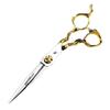 6.0" Gold Tree Root Handle Hairdressing Scissors - Straight & Thinning Shears