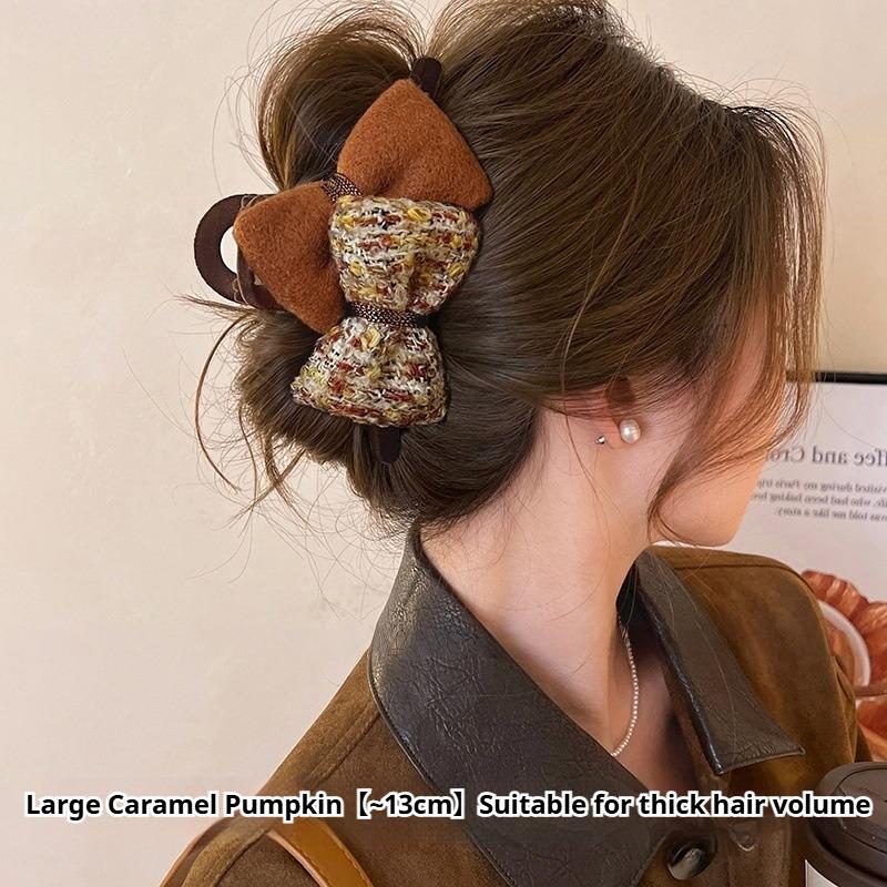 Стильная, ретро двухсторонняя заколка-бант для волос для женщин, высококачественный аксессуар для волос.