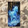 Blauer Einhorn Sternenwald Druck Strandtuch Polyester Weich Schnelltrocknend Großes Badetuch Sommer Schwimmbad Surfen Decke