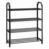 Shoe Rack with 4 Shelves, Black