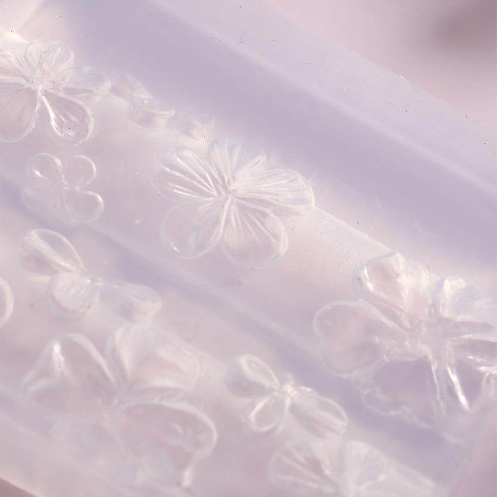 Silikon Stempelform für Nail Art für Party und Salon, blumenförmige Maniküreform, geprägte Nagelschablonen für Frauen Mädchen