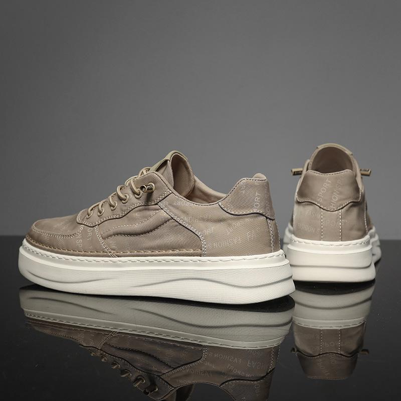 

Men s shoes 2025 new spring platform heightening casual board shoes men s Internet celebrity explosion versatile sports white tide shoes 44 абрикосовий