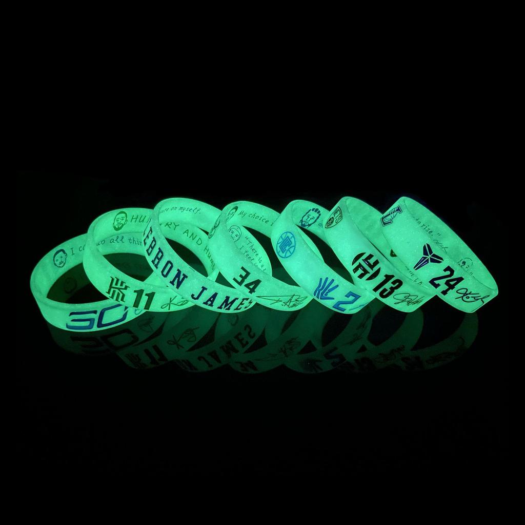 Luminous NBA Star Silicone Wristband: Harden, James, Curry, Irving Motivational Accessory