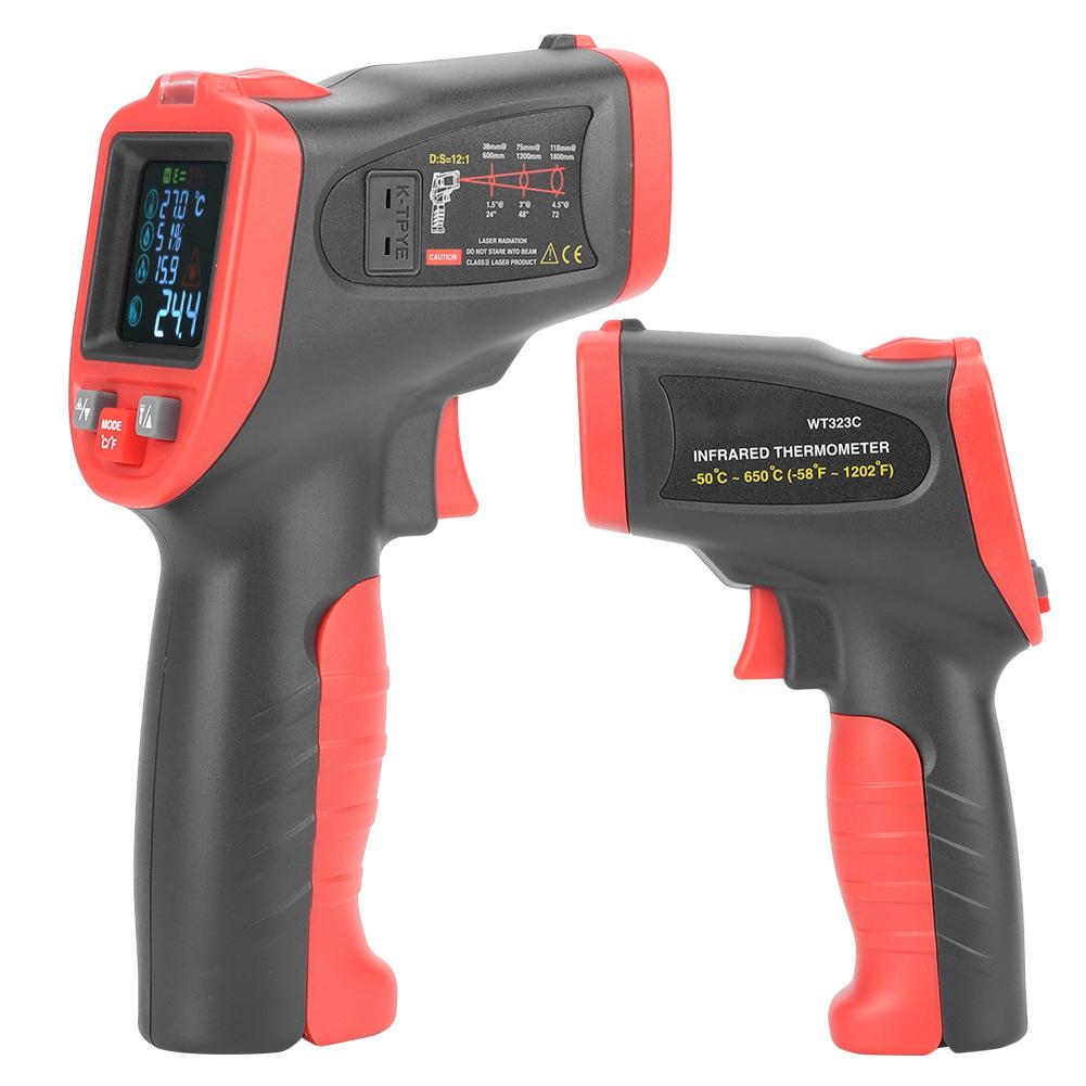 50 Celsius 650 Celsius  HandHeld Industrial Digital NonContact Infrared Thermometer with KThermocouple