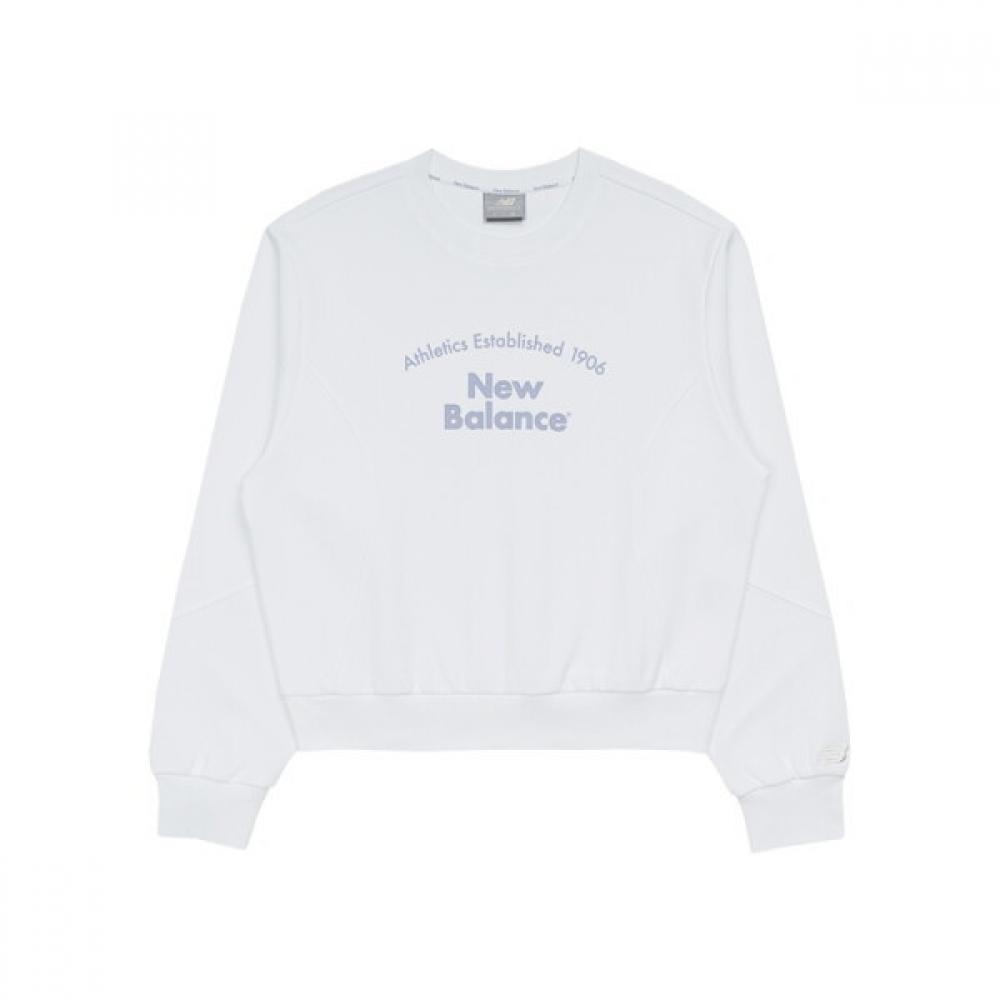 

New Balance Женская фирменная круглая толстовка Nbncf1w222 10 S(85)