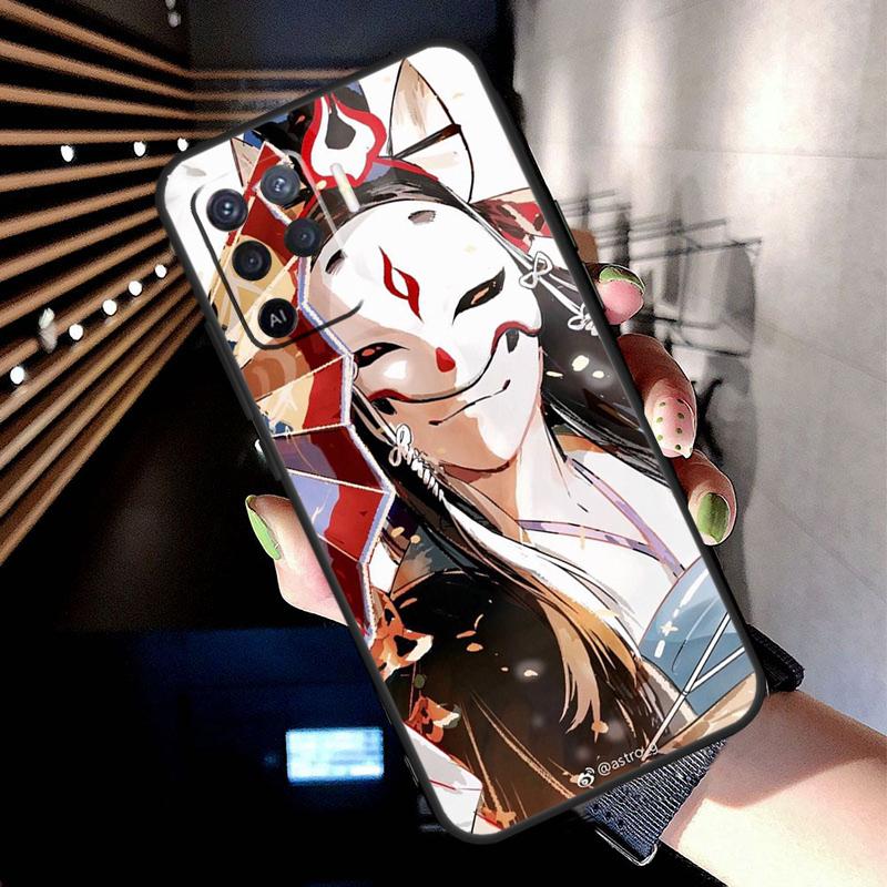 Kitsune Fox Japanese Art Case For Oppo A17 A57 A77 A76 A16 A96 A18 A60 A80 A40 A38 A58 A78 A98 A94 A74 A54 A15 A5 Pro
