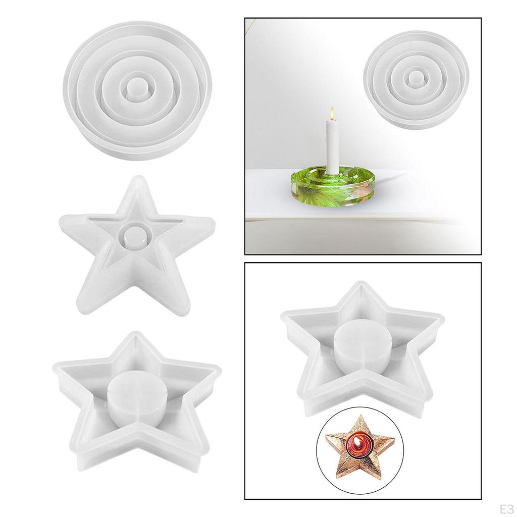 Telys-lysestakemodell, harpiksmodell Dekorativ Slitesterk håndlaget sylinder