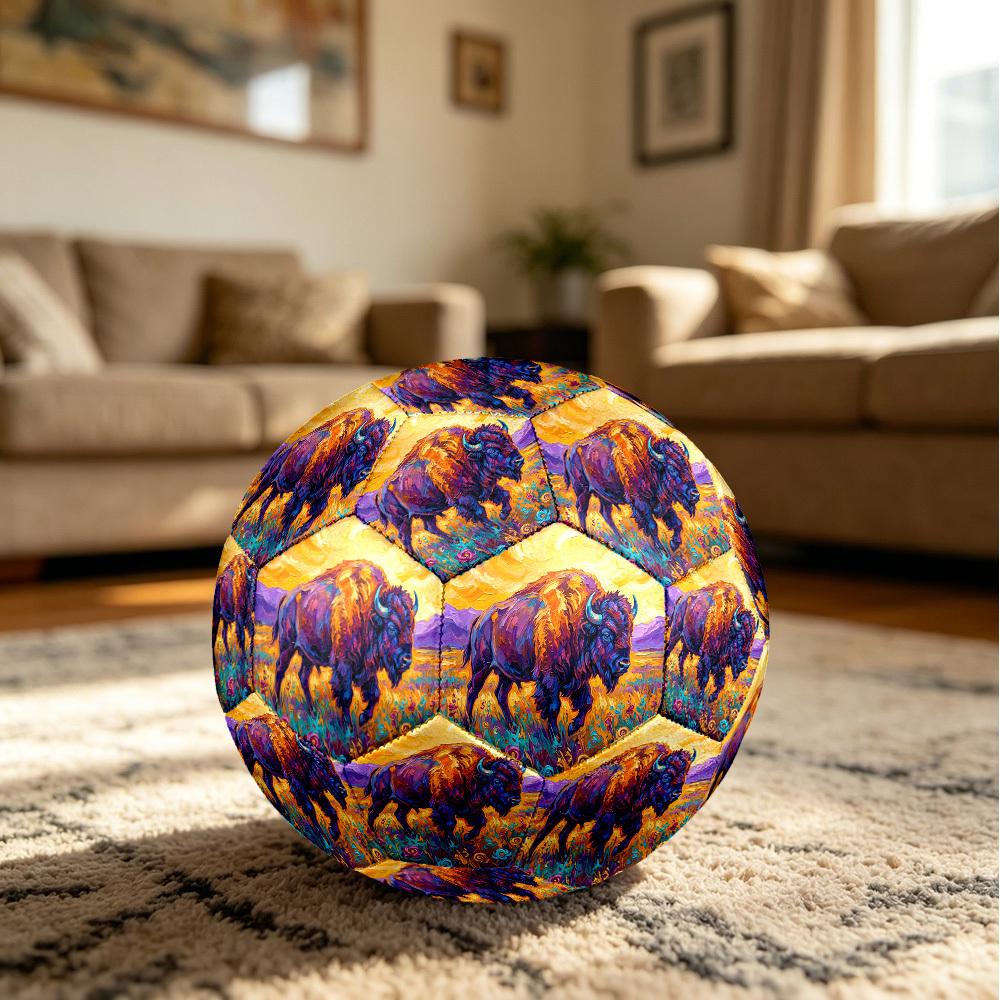 1pc Bison Wildflowers Durable Size 5 Soccer Ball Professional Match Training Football Indoor &Outdoor Sports Ball p60147