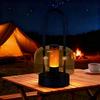 Rechargeable Camping Style Lamp Tri Color Touch Switch Desk Lamp Acrylic Material Metal Base Night Light Camping Use