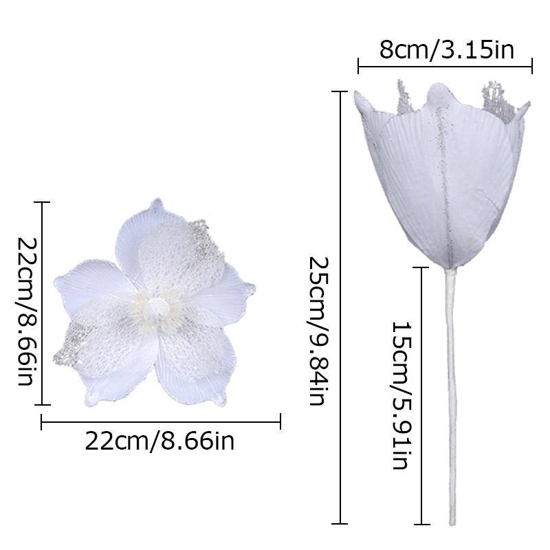 Simulated Flower Glitter Sequin Christmas Home Party Multiple Colors Unique Decorative Accessories