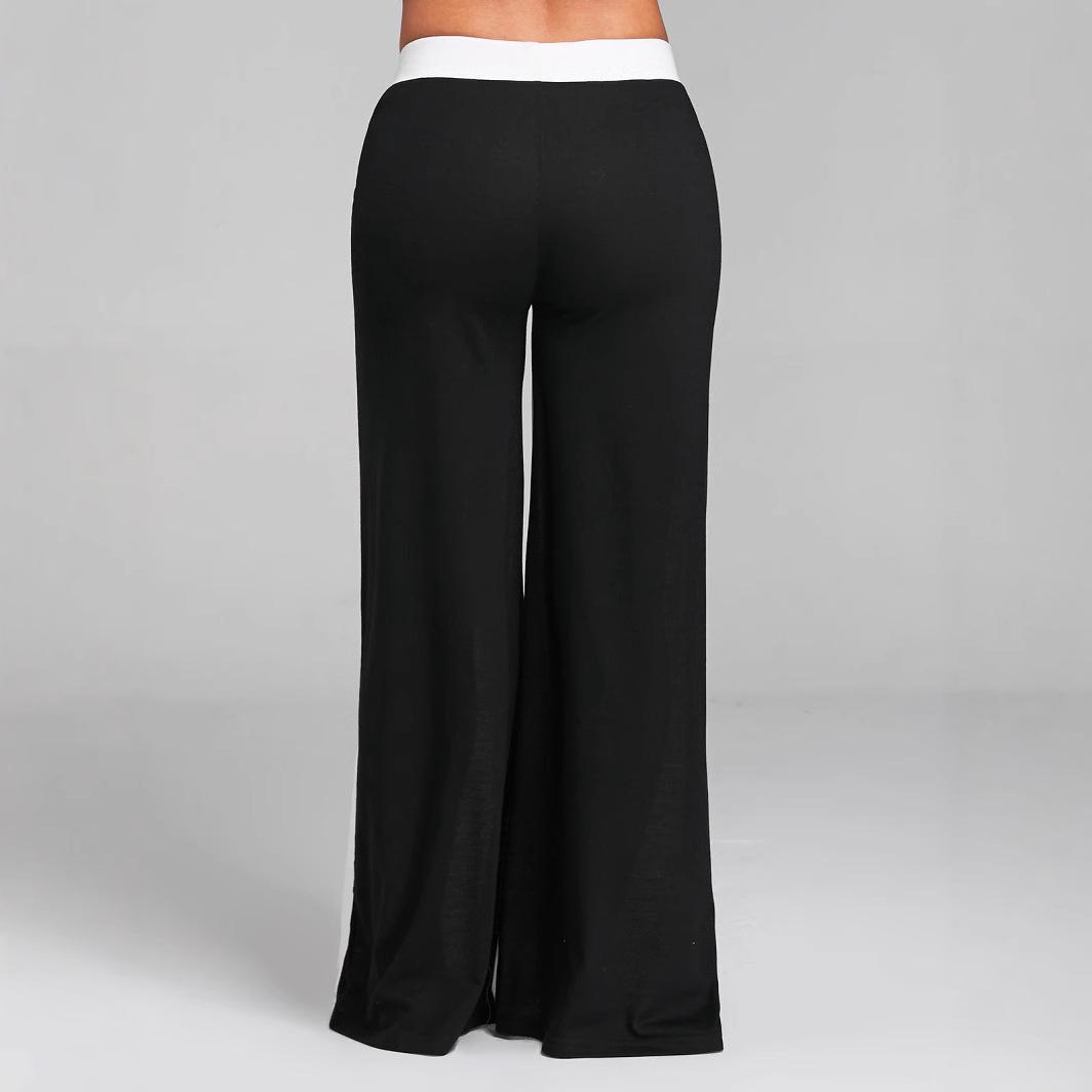 

Женские танцевальные брюки пэчворк с широкими штанинами - Повседневная и свободная посадка S