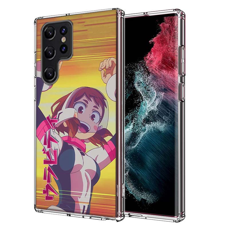 1pc Ochako Uraraka Capa Phone Case For Samsung S26 Ultra S25 Edge Galaxy S23 S21 S20 S24 FE S22 S10 Plus Cover Clear TPU Shell C