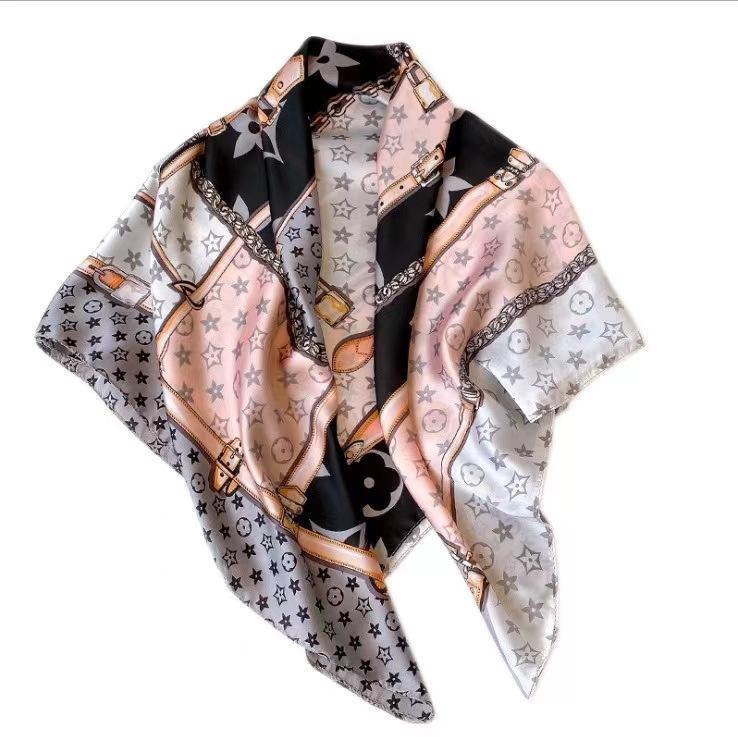 90 Large Square Scarves, Silk Scarves, Women'S Imitation Silk Fashion Shirts, Small Square Scarves, Mother Scarves.
