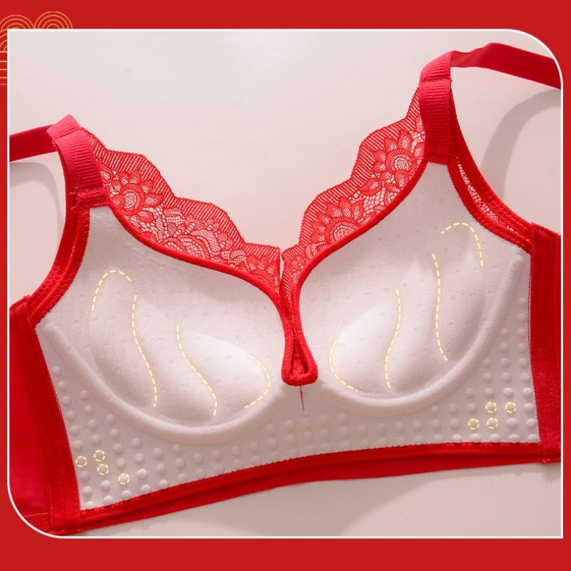 Nová krajková latexová podprsenka Dívčí oblečení Collect Boční prsa Nastavitelná neocelová kroužková podprsenka