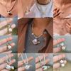 Ocean Pearl Pendant Necklace With Zircon Fish Charm For Women And Men