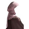 JYL TS DIY  New European American Turban Cap Solid Color Floral Muslim Hat