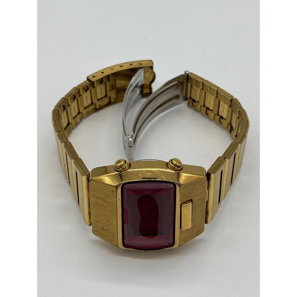 Used SEIKO Alba AKA Quartz [W620-4130] Genuine belt Dial: Red [Working condition: Good] Men's model