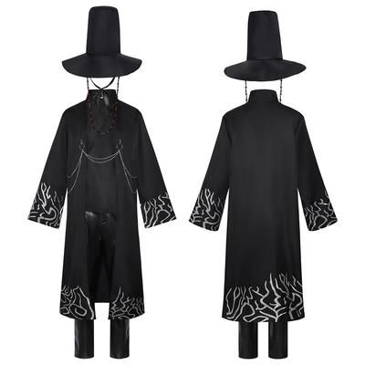 Anime Saja Boys Cosplay Costume Halloween Printed K-Pop Demon Hunters Cosplay Kimono Set Show Party Clothes Hat for Adult Kids