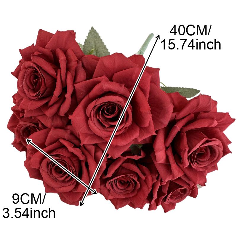 7 Heads Rose Silk Artificial Flower Bride Bouquet Wedding Floral Arrangement Materials Home Table Vase Decor Party Props Gifts