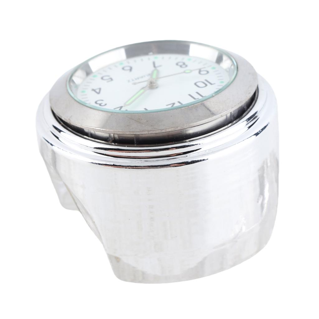Motorcycle Mount Clock Round Watch Aluminum Luminous Universal for 7 8in‑1in Handlebar