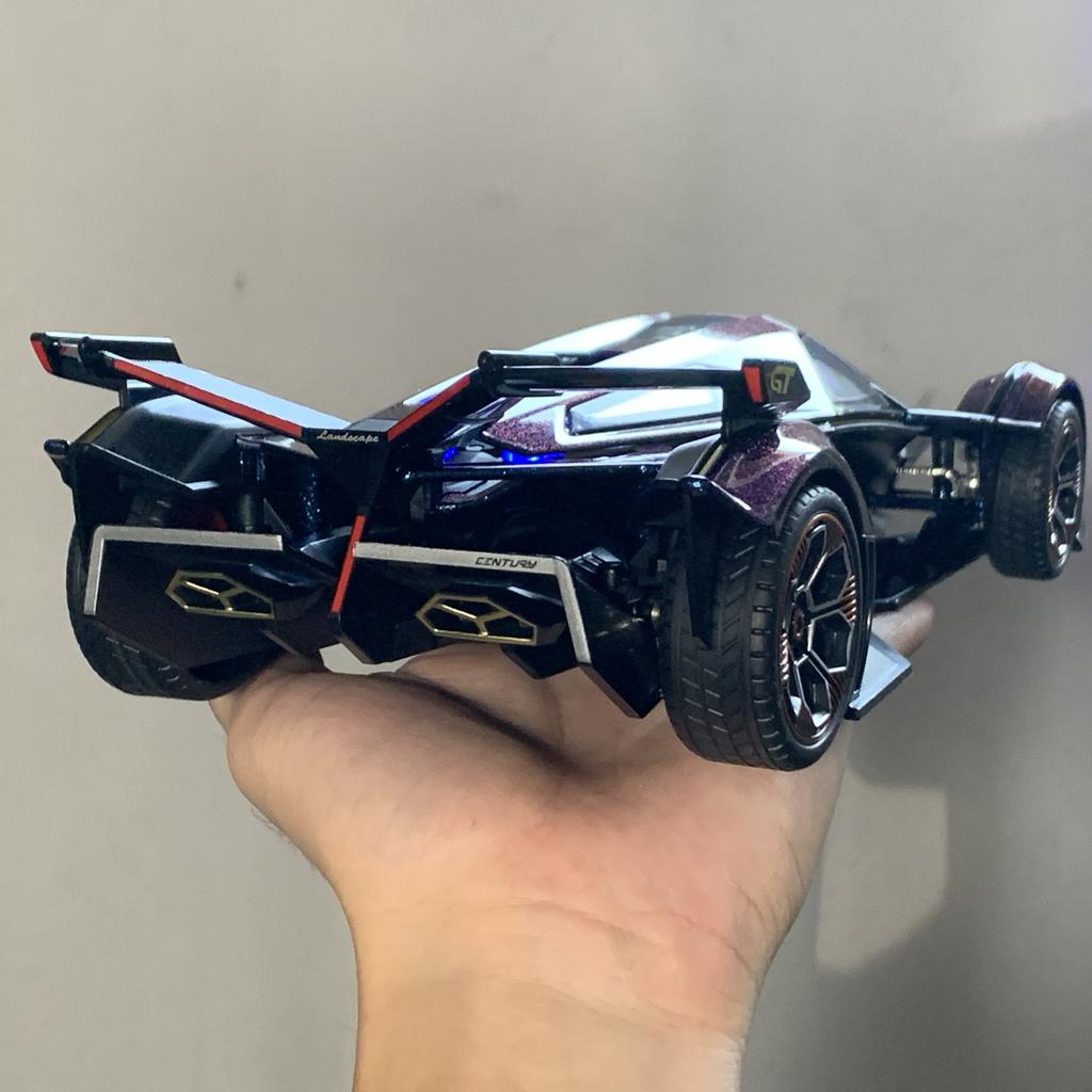 1/18 Lamborghini Vision Gran Turismo V12 GT Diecast Alloy Children's Toy Car Holiday Present High Simulation Collectibles Home Interior Gift