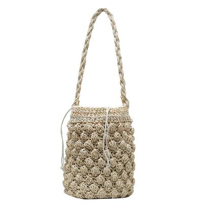 Letná ručne robená crossbody kabelka pre ženy Beach Weaving Slamená kabelka cez rameno