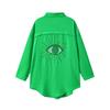 European and American Women's Plus Size Turn-Down Collar Casual Long-Sleeve Shirt for Autumn and Winter.