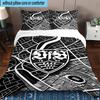 Set Biancheria da Letto Stampato con Stemma Vfb Fc da 3 Pezzi Chiusura Copripiumino Include 1 Copripiumino e 2 Federe Set Biancheria da Letto Decorazioni per la Casa Regali