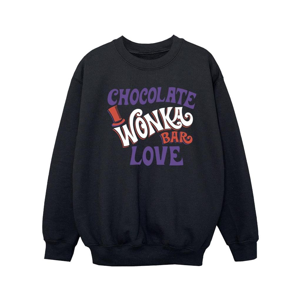 Willy Wonka & The Chocolate Factory Girls Chocolate Bar Love Sweatshirt