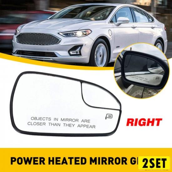 2 шт. Подходит для Ford Fusion 2013- Правое пассажирское зеркало заднего вида с подогревом, стекло